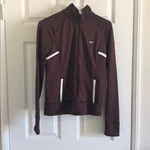 Retro brown & white Nike track jacket